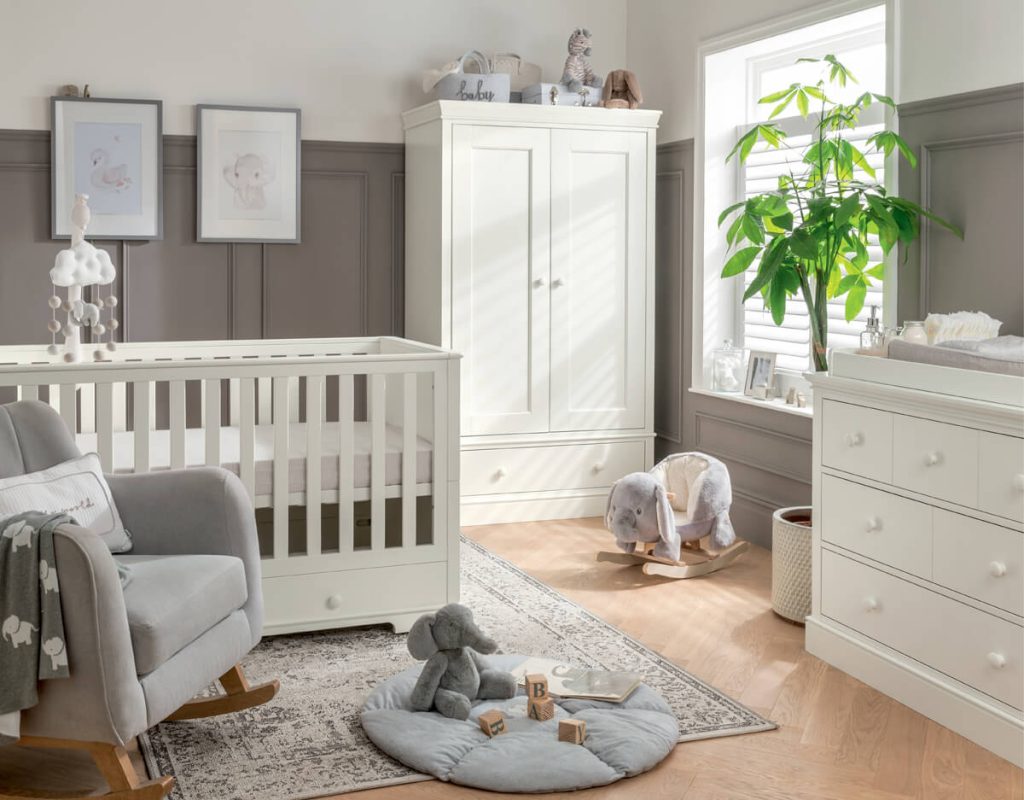 Mamas & Papas Oxford 3 Piece Nursery Furniture Set with Cotbed, Dresser ...