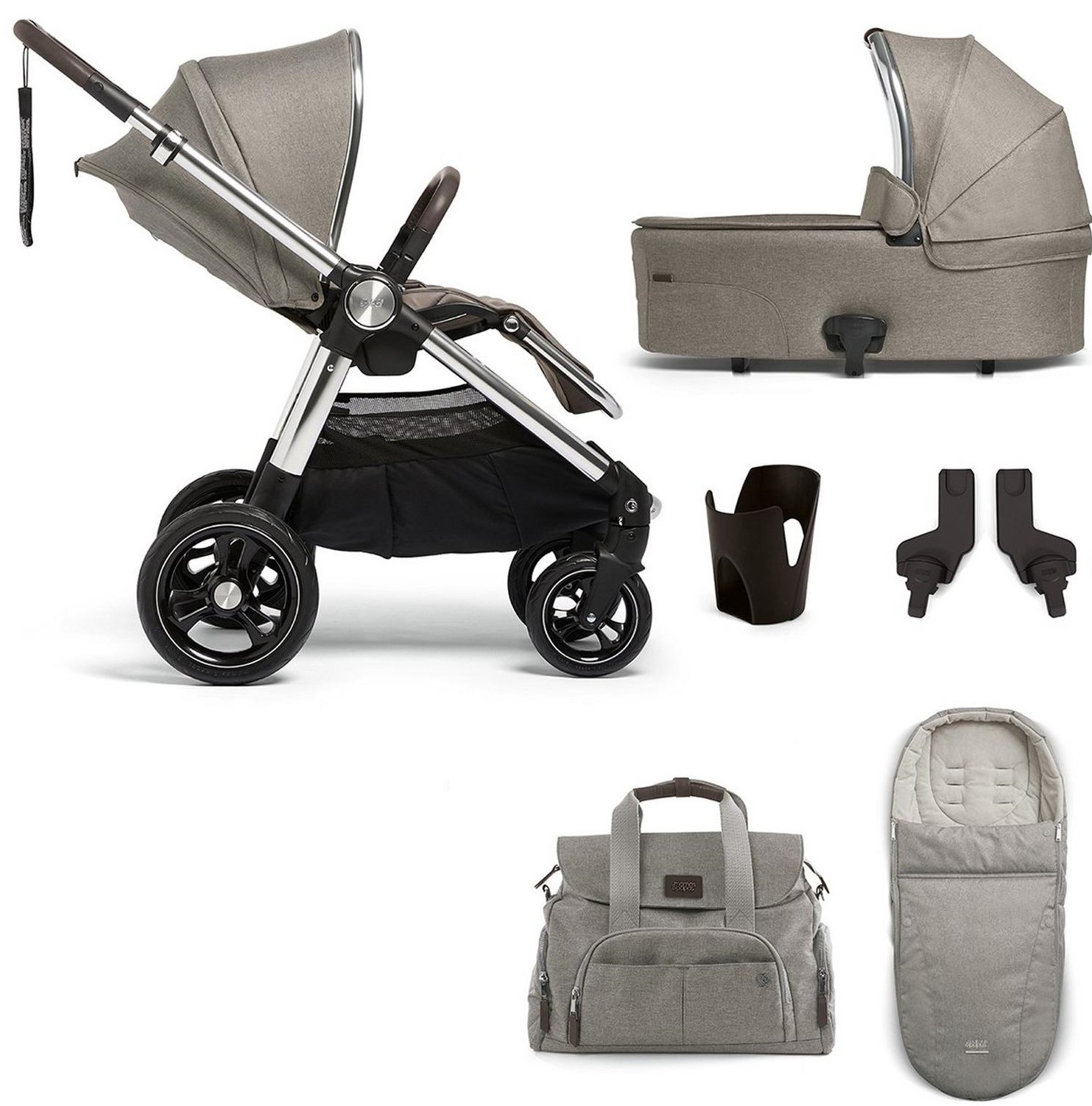Mamas & Papas Ocarro Stroller Greige 6 Piece Premier Baby